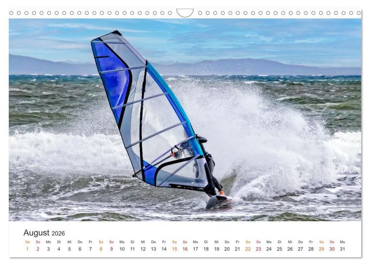 Produktbild: Windsurfen - endlose Wellen (Wandkalender 2026 DIN A3 quer), CALVENDO Monatskalender