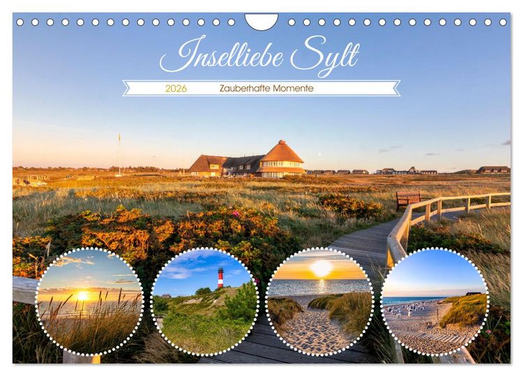 Produktbild: INSELLIEBE SYLT Zauberhafte Momente (Wandkalender 2026 DIN A4 quer), CALVENDO Monatskalender