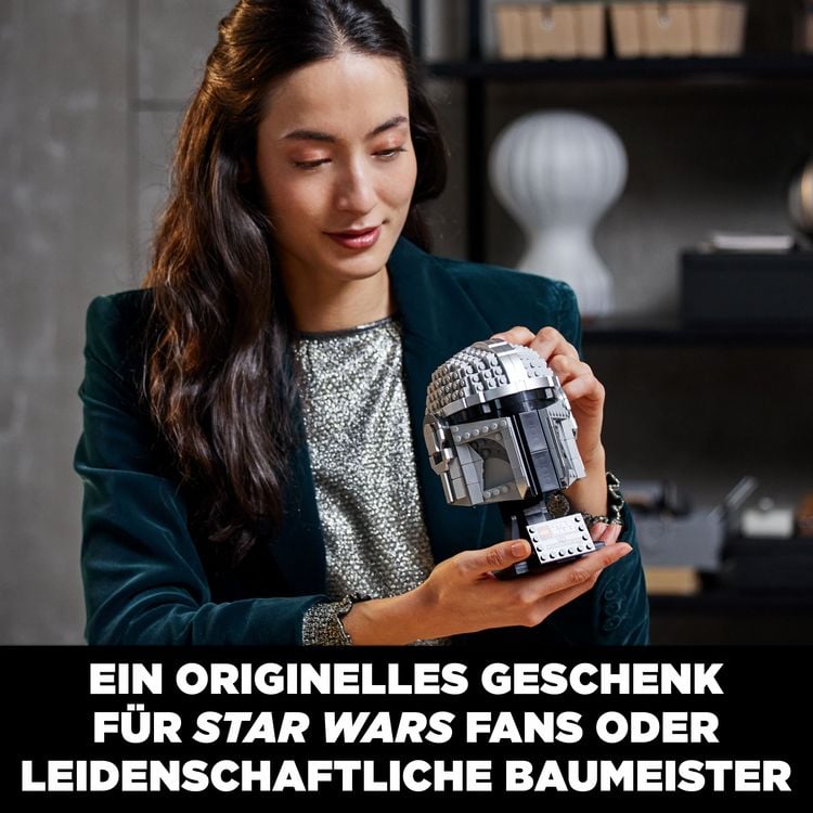 Produktbild: LEGO&reg; Star Wars&trade; Mandalorianer Helm (75328); Bauset f&uuml;r Erwachsene; Modell aus LEGO Steinen zum Sammeln und Ausstellen (584 Teile)