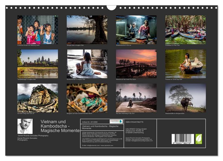 Produktbild: Vietnam und Kambodscha - Magische Momente. (Wandkalender 2026 DIN A3 quer), CALVENDO Monatskalender