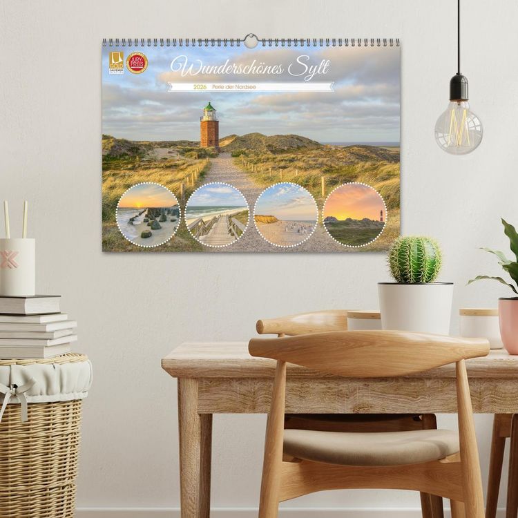 Produktbild: Wundersch&ouml;nes Sylt - Perle der Nordsee (Wandkalender 2026 DIN A3 quer), CALVENDO Monatskalender