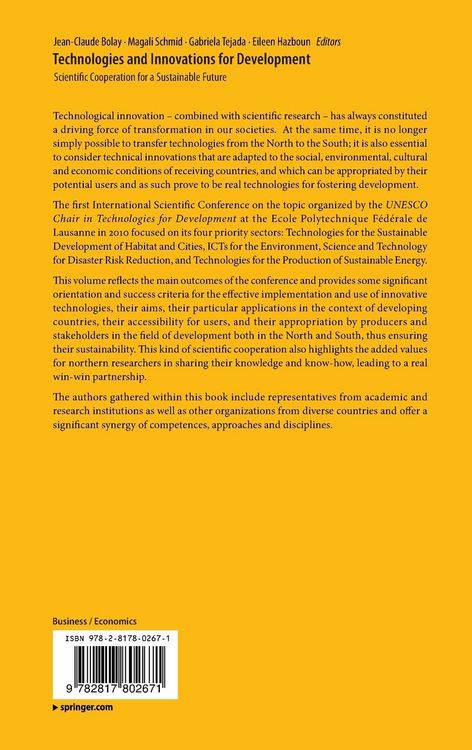 Produktbild: Technologies and Innovations for Development