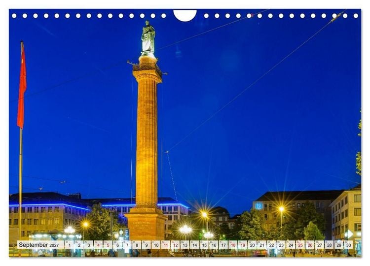 Produktbild: Ein Blick auf Darmstadt in Farbe (Wandkalender 2027 DIN A4 quer), CALVENDO Monatskalender