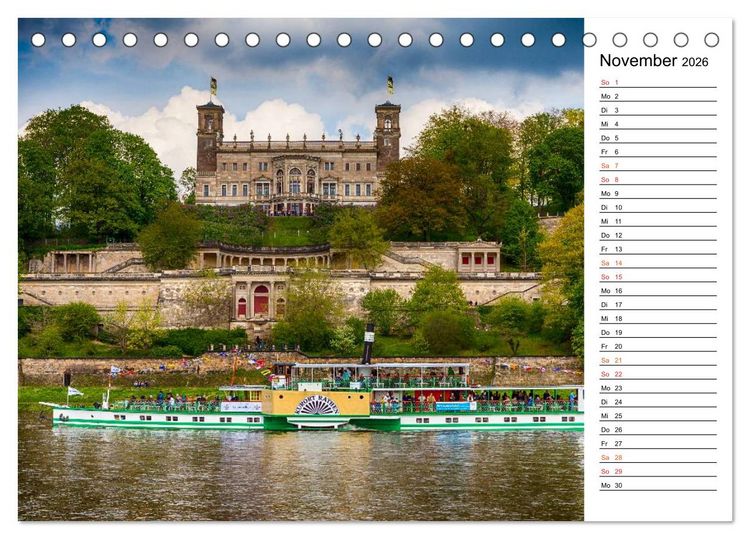 Produktbild: Schaufelraddampfer (Tischkalender 2026 DIN A5 quer), CALVENDO Monatskalender