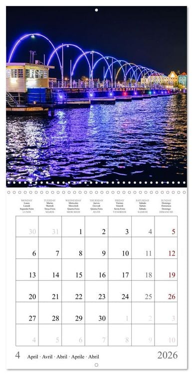 Produktbild: Dream destinations in the Caribbean (Wall Calendar 2026 12 &times; 12 Inch) CALVENDO 12 Month Wall Calendar
