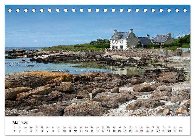 Produktbild: Bretonische Impressionen (Tischkalender 2026 DIN A5 quer), CALVENDO Monatskalender