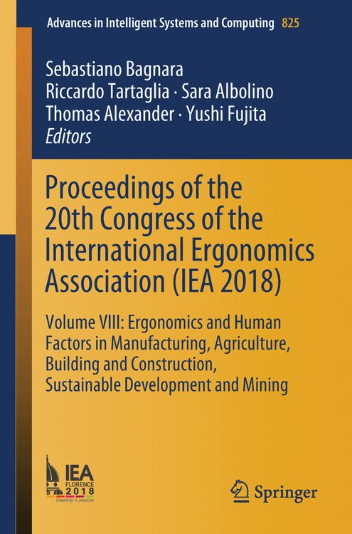 Produktbild: Proceedings of the 20th Congress of the International Ergonomics Association (IEA 2018)