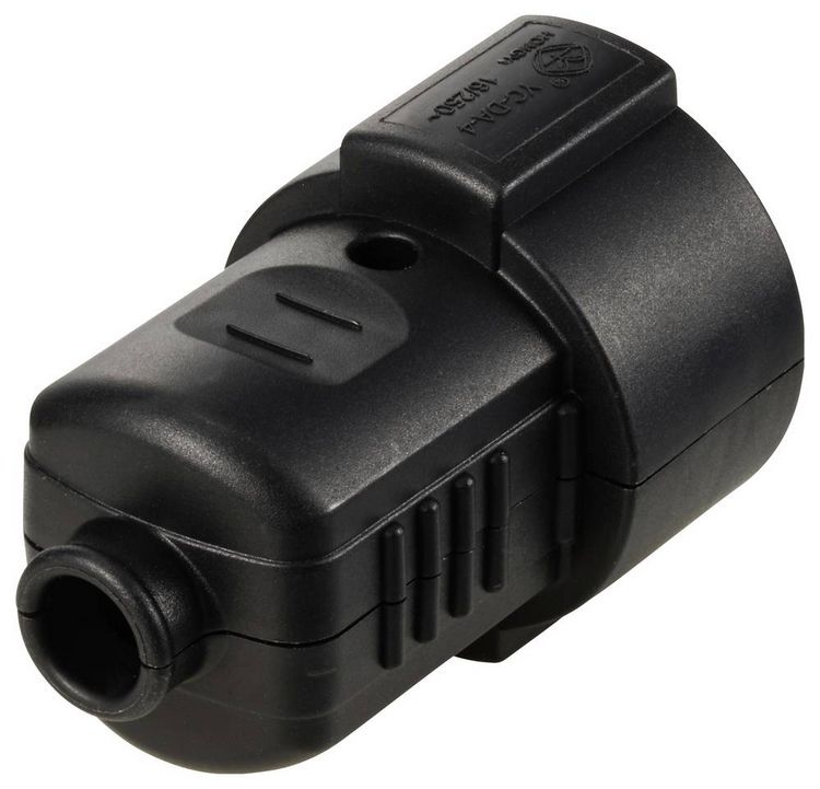 Produktbild: Sygonix SY-6629384 Schutzkontaktkupplung Polypropolene (PP) 250 V/AC Schwarz
