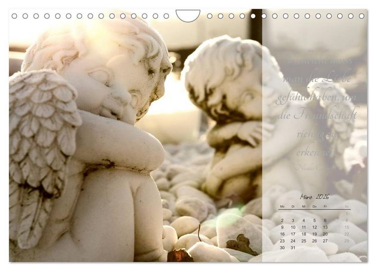Produktbild: Engel - Tr&auml;ume und Zitate (Wandkalender 2026 DIN A4 quer), CALVENDO Monatskalender
