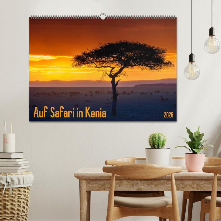 Produktbild: Auf Safari in Kenia 2026 (Wandkalender 2026 DIN A2 quer), CALVENDO Monatskalender