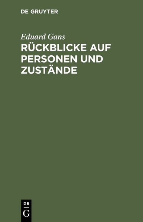 Produktbild: R&uuml;ckblicke auf Personen und Zust&auml;nde