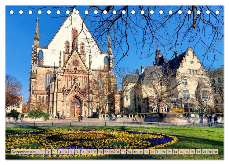 Produktbild: Buntes Leipzig (Tischkalender 2026 DIN A5 quer), CALVENDO Monatskalender