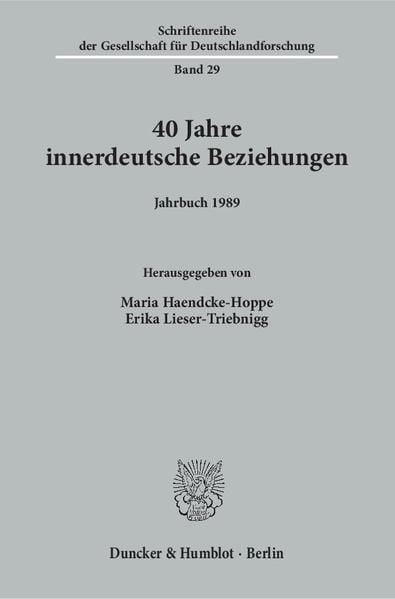 Produktbild: 40 Jahre innerdeutsche Beziehungen.
