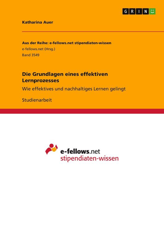 Produktbild: Die Grundlagen eines effektiven Lernprozesses
