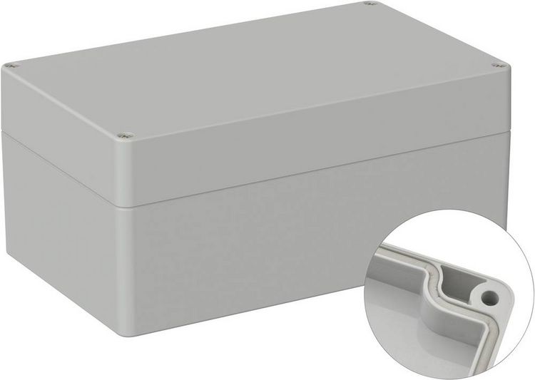 Produktbild: TRU COMPONENTS TC-9065672 Industrie-Geh&auml;use 200 x 120 x 90 ABS Lichtgrau (RAL 7035) 1St.