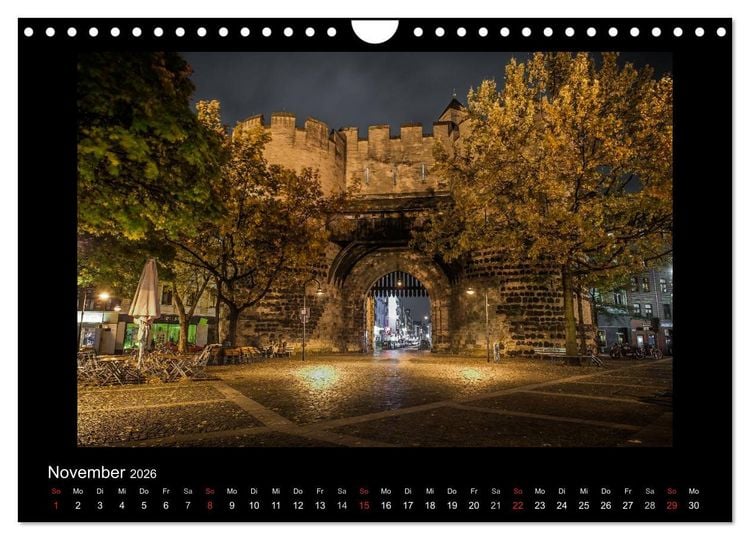 Produktbild: K&ouml;ln &ndash; Nachts 2026 (Wandkalender 2026 DIN A4 quer), CALVENDO Monatskalender