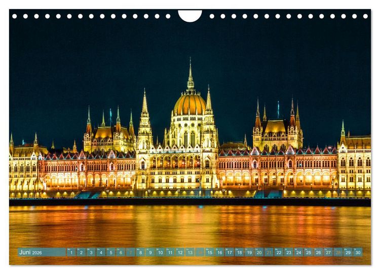 Produktbild: Romantisches Budapest - Ungarns sch&ouml;ne Hauptstadt an der Donau (Wandkalender 2026 DIN A4 quer), CALVENDO Monatskalender