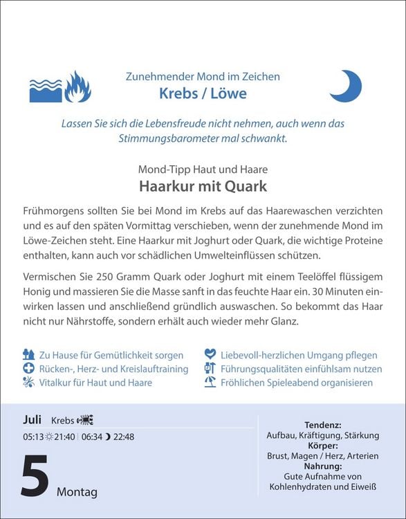 Produktbild: Leben mit dem Mond Tagesabrei&szlig;kalender 2027 - Praktische Tipps Tag f&uuml;r Tag