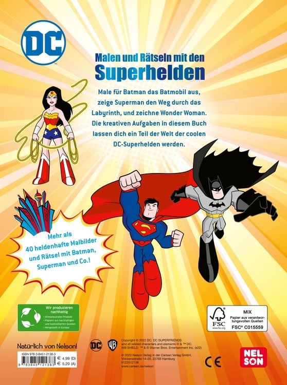 Produktbild: DC Superhelden: Malen und R&auml;tseln mit den Superhelden