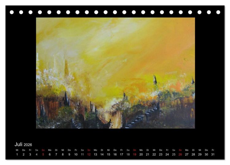 Produktbild: Kunstkalender von Michaela Nagel (Tischkalender 2026 DIN A5 quer), CALVENDO Monatskalender