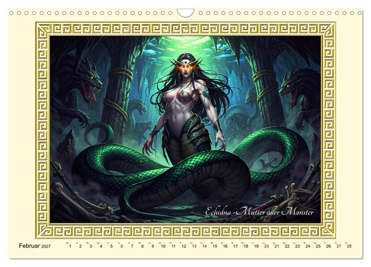 Produktbild: Ungeheuer der griechischen Mythologie (Wandkalender 2027 DIN A3 quer), CALVENDO Monatskalender