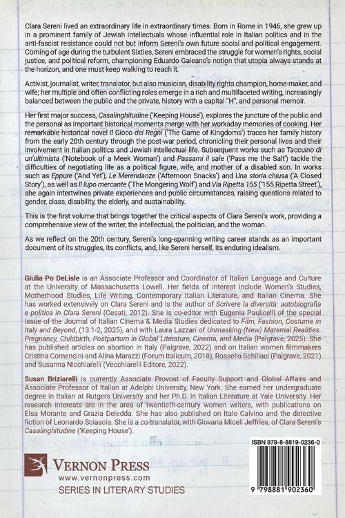 Produktbild: The Literary and Human Legacy of Clara Sereni