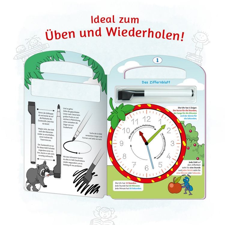 Produktbild: Tr&ouml;tsch Die Uhrzeit Schreib und Wisch Weg mit Stift