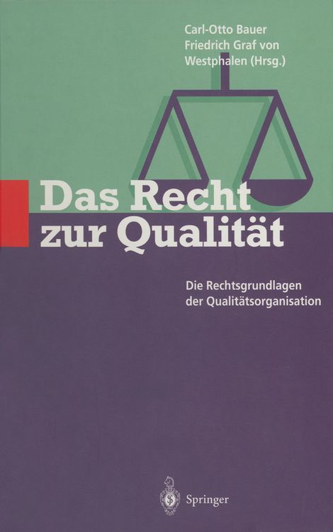 Produktbild: Das Recht zur Qualit&auml;t