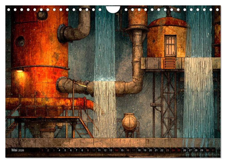 Produktbild: Die faszinierende Welt der industriellen &Auml;sthetik (Wandkalender 2026 DIN A4 quer), CALVENDO Monatskalender