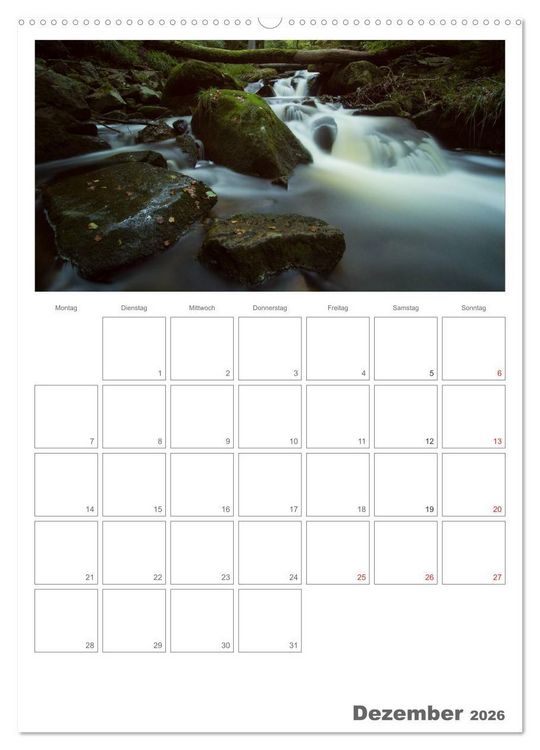 Produktbild: Harzer Wasserwelten (Wandkalender 2026 DIN A2 hoch), CALVENDO Monatskalender