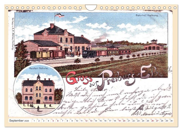 Produktbild: Gru&szlig; aus Freiburg an der Elbe (Wandkalender 2026 DIN A4 quer), CALVENDO Monatskalender