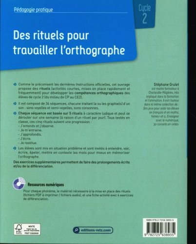Produktbild: Des rituels pour travailler l'orthographe : cycle 2 + 1 CD-ROM