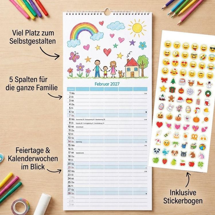 Produktbild: Kreativkalender Familienplaner 2027