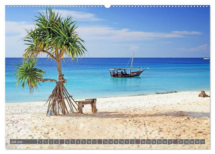 Produktbild: Sansibar (hochwertiger Premium Wandkalender 2026 DIN A2 quer), Kunstdruck in Hochglanz