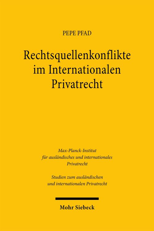 Produktbild: Rechtsquellenkonflikte im Internationalen Privatrecht