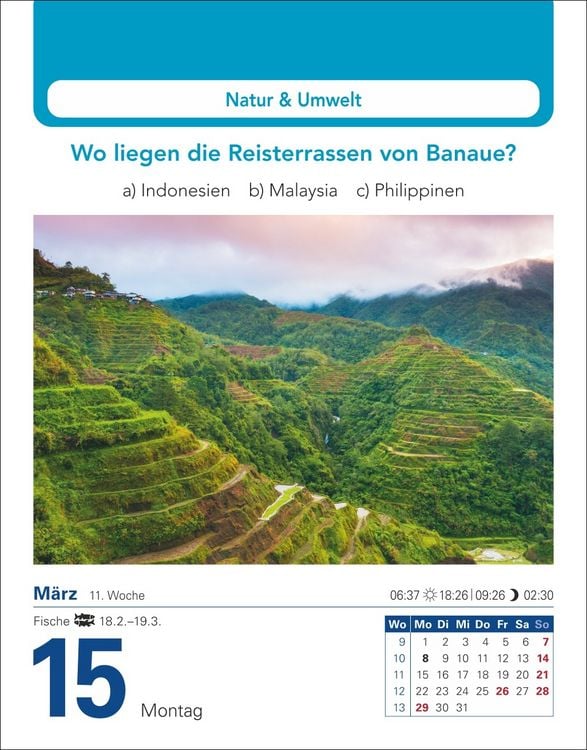 Produktbild: Allgemeinbildung Tagesabrei&szlig;kalender 2027 - Das t&auml;gliche Wissens-Quiz