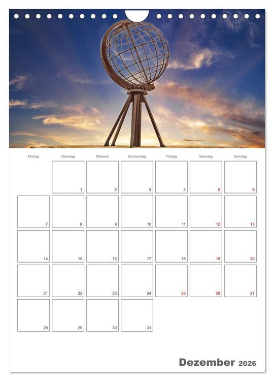 Produktbild: Norwegen - Reiseplaner (Wandkalender 2026 DIN A4 hoch), CALVENDO Monatskalender