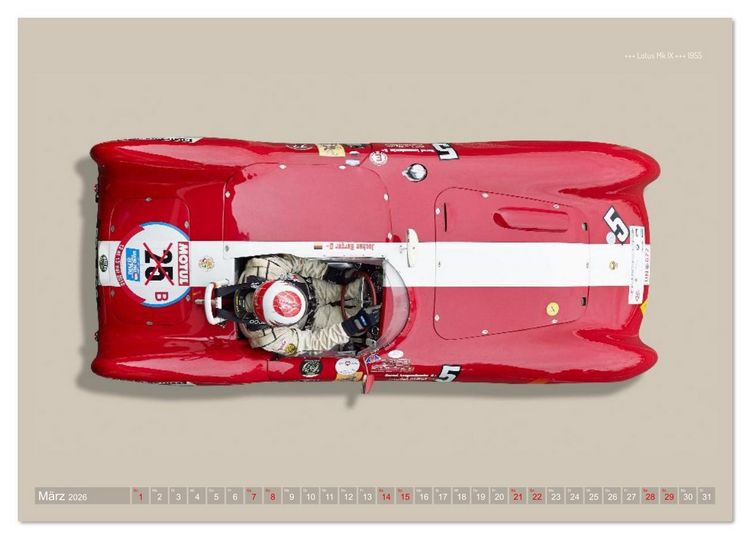 Produktbild: Two-Seater Racing Cars 1950-1960 (Tischkalender 2026 DIN A5 quer), CALVENDO Monatskalender
