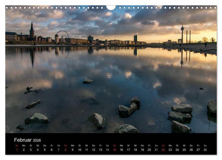 Produktbild: D&uuml;sseldorf - Rheinansichten (Wandkalender 2026 DIN A3 quer), CALVENDO Monatskalender