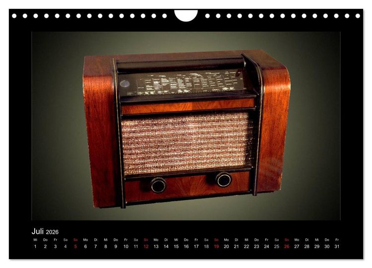 Produktbild: Dampfradios - Antike Radios mit Patina (Wandkalender 2026 DIN A4 quer), CALVENDO Monatskalender