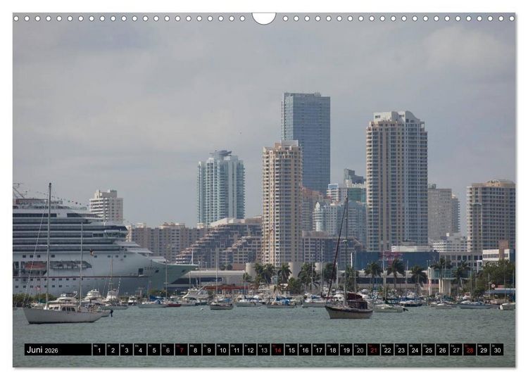 Produktbild: Miami und Florida (Wandkalender 2026 DIN A3 quer), CALVENDO Monatskalender