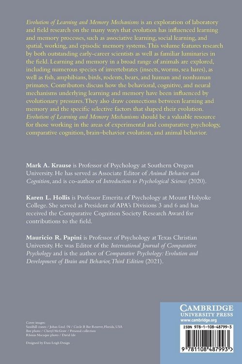 Produktbild: Evolution of Learning and Memory Mechanisms