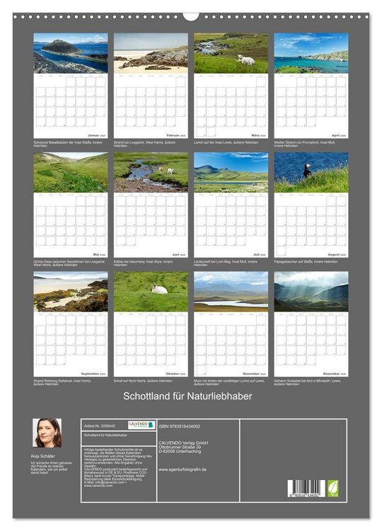 Produktbild: Schottland f&uuml;r Naturliebhaber (Wandkalender 2026 DIN A2 hoch), CALVENDO Monatskalender