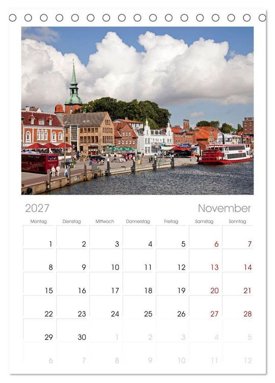 Produktbild: Tischplaner 2027 - Deutschlands sch&ouml;nste Altst&auml;dte - Schleswig-Holstein (A5 Tischkalender zum Aufstellen) CALVENDO
