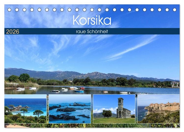 Produktbild: Korsika - raue Sch&ouml;nheit (Tischkalender 2026 DIN A5 quer), CALVENDO Monatskalender