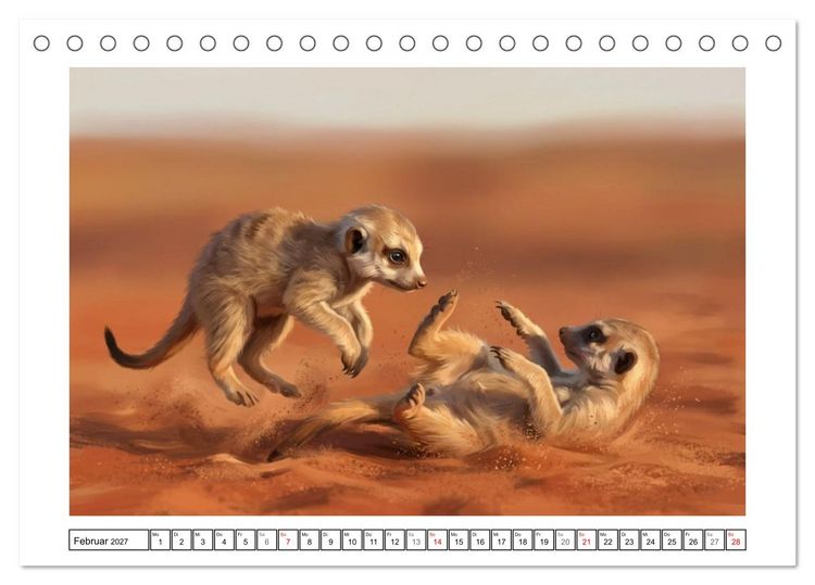 Produktbild: Erdm&auml;nnchen - Ein Tag vor dem Bau (Tischkalender 2027 DIN A5 quer), CALVENDO Monatskalender