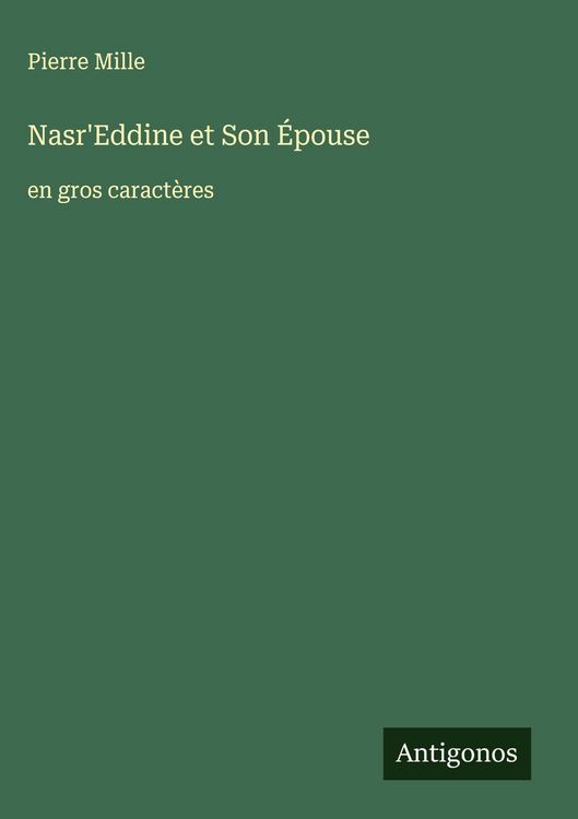Produktbild: Nasr'Eddine et Son &Eacute;pouse