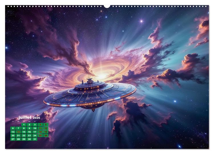 Produktbild: &Agrave; travers l'univers-L'incroyable voyage (Calendrier mural 2026 DIN A2 vertical), CALVENDO calendrier mensuel