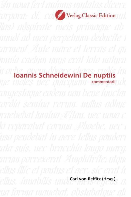 Produktbild: Ioannis Schneidewini De nuptiis