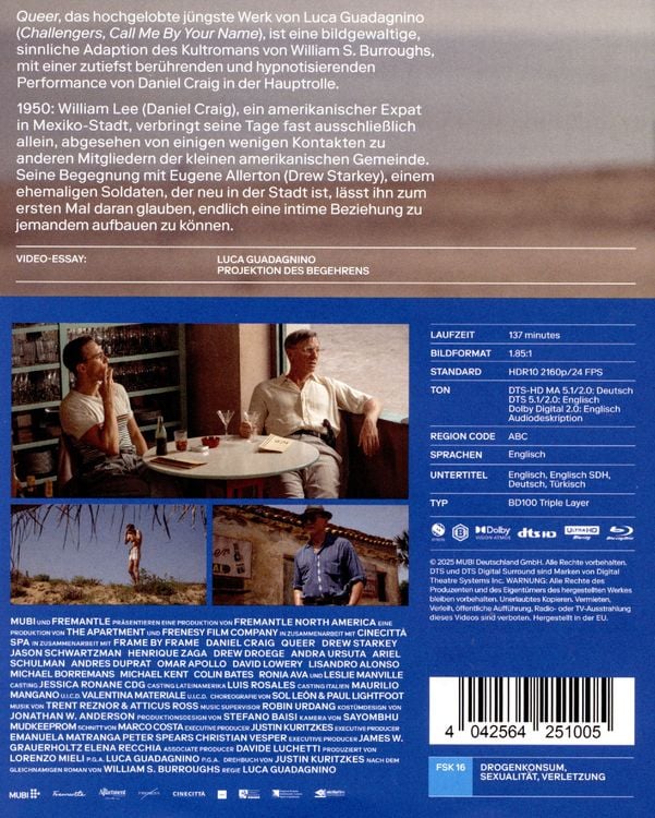 Produktbild: Queer (4K Ultra HD) (+ Blu-ray)